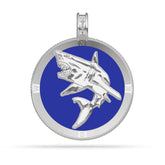 Great White Shark Compass Medallion Pendant